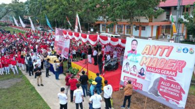Lepas Gerak Jalan Anti Mager di Rantepao, Andi Sudirman: Kita Getarkan Toraja Utara