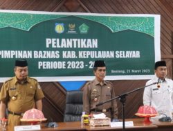 Saiful Arif Lantik 4 Pimpinan BAZNAS Selayar Periode 2023-2028