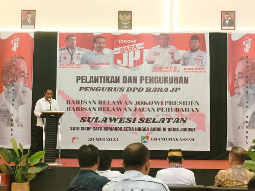 Bara JP Sulsel Resmi Dilantik, Ketua Umum: Pak Jokowi Masih yang Terbaik